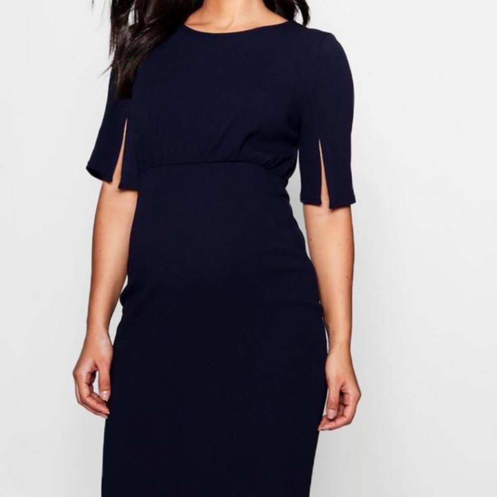 Navy Maternity Dress